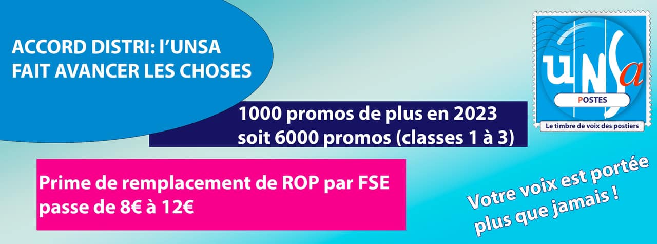 ACCORD DISTRI: l&rsquo;UNSA FAIT AVANCER LES CHOSES