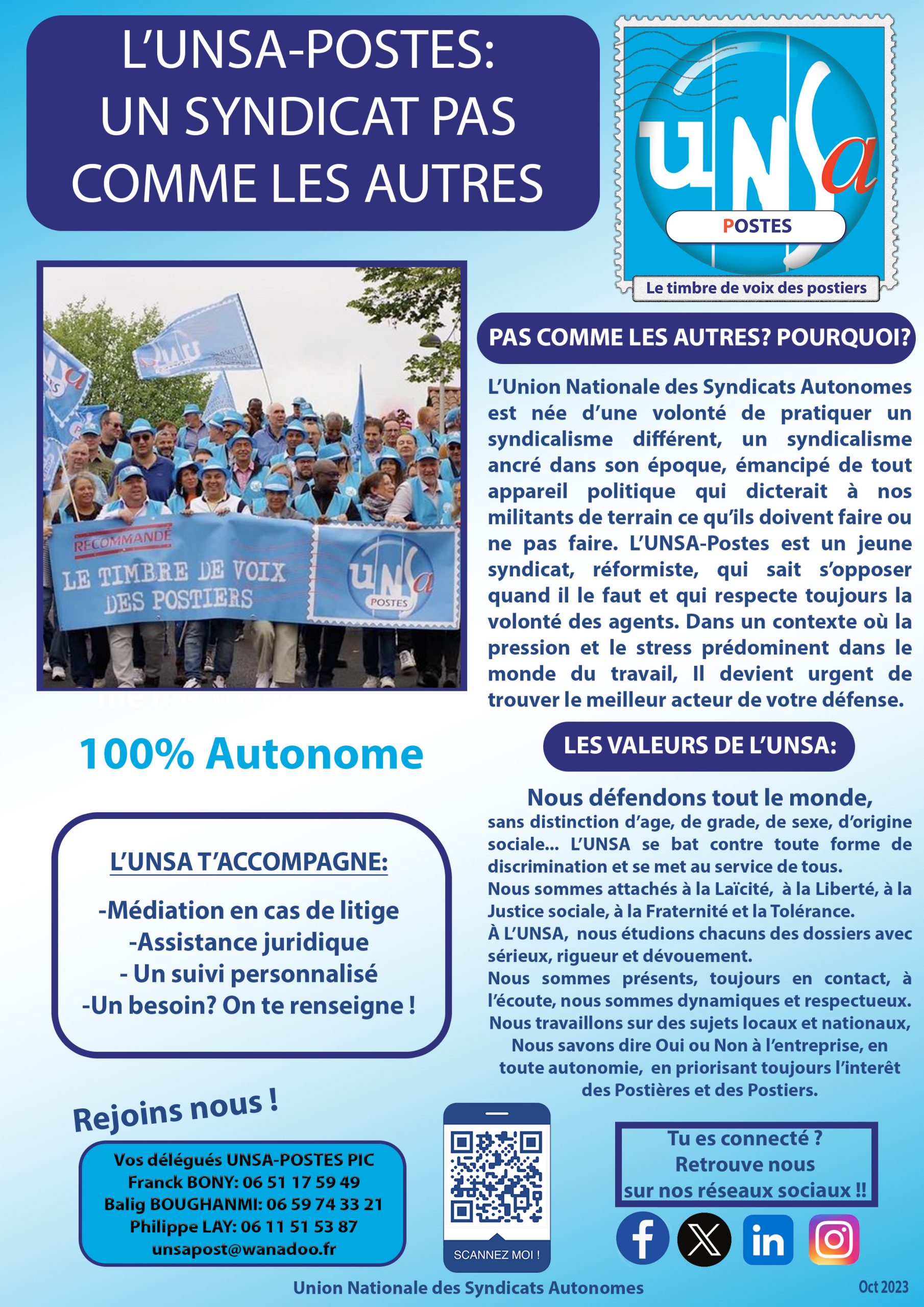 L&rsquo;UNSA-POSTES : UN SYNDICAT PAS COMME LES AUTRES !