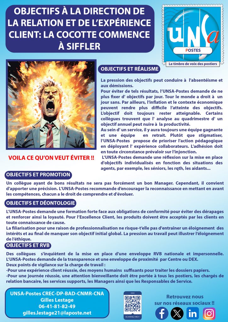 OBJECTIFS A LA DREC: LA COCOTTE COMMENCE À SIFFLER