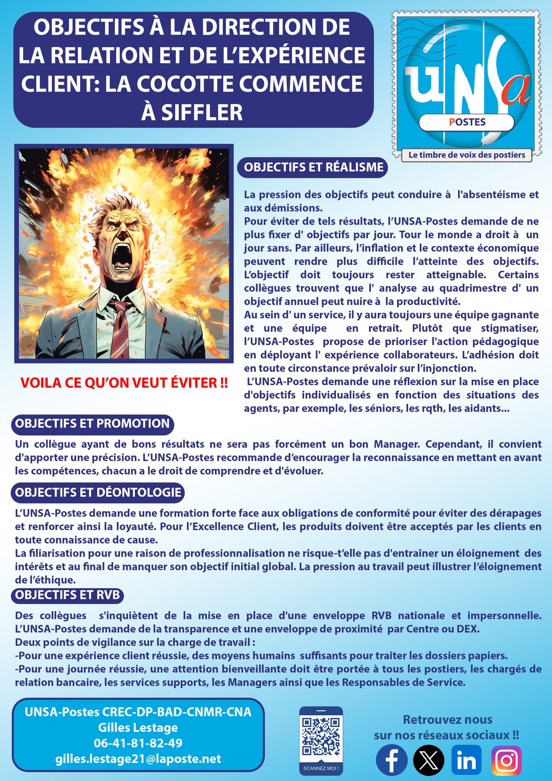 OBJECTIFS A LA DREC: LA COCOTTE COMMENCE À SIFFLER