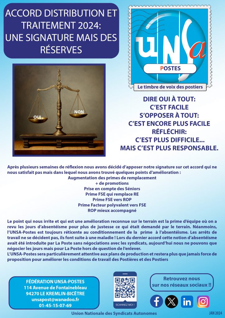 ACCORD DISTRIBUTION ET TRAITEMENT 2024: UNE SIGNATURE, MAIS DES RÉSERVES