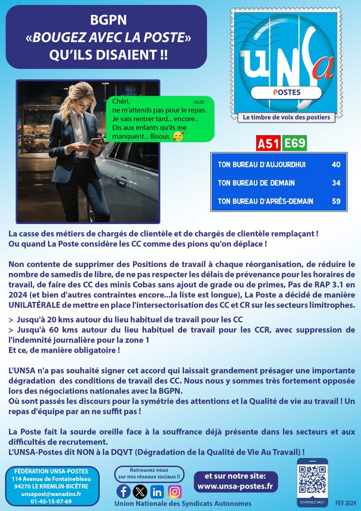 BGPN«BOUGEZ AVEC LA POSTE» QU&rsquo;ILS DISAIENT !!