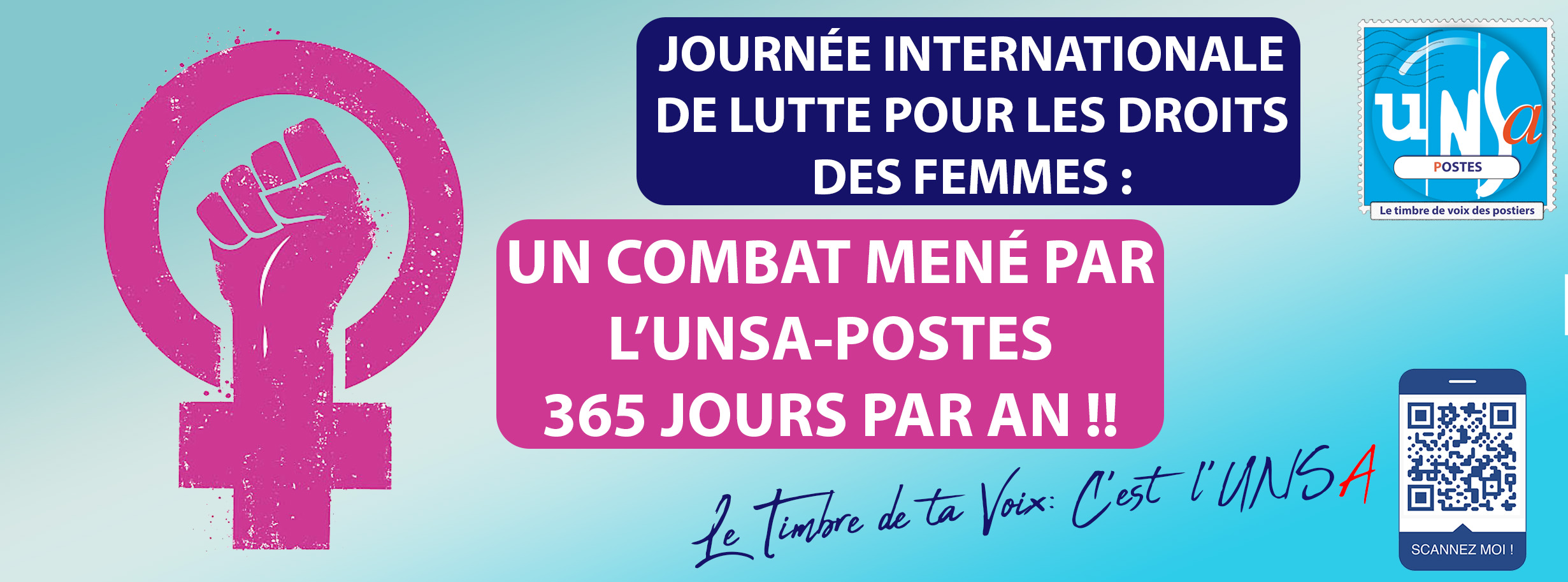 8 MARS 2024: La journée de lutte pour les droits des femmes, c&rsquo;est 365 jours/an pour l&rsquo;UNSA