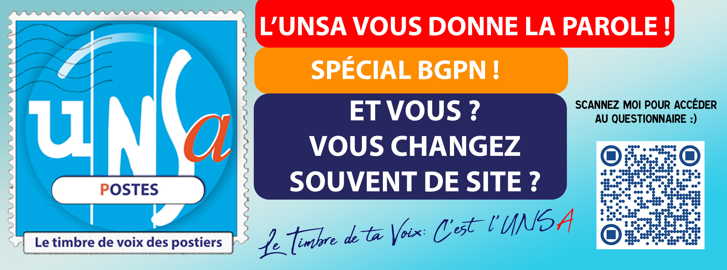 L&rsquo;UNSA Vous donne la Parole : Et Vous ? Vous changez souvent de site ?
