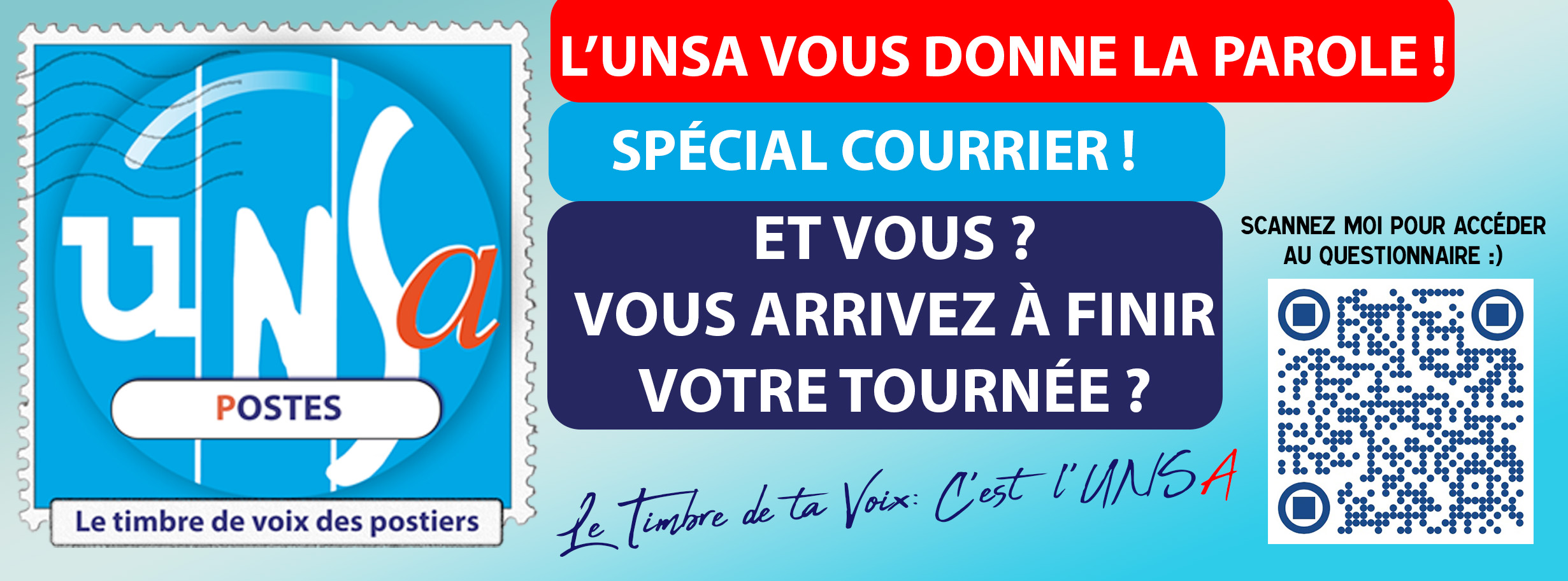 L&rsquo;UNSA Vous donne la Parole : Et Vous ? Vous arrivez à finir votre tournée ?