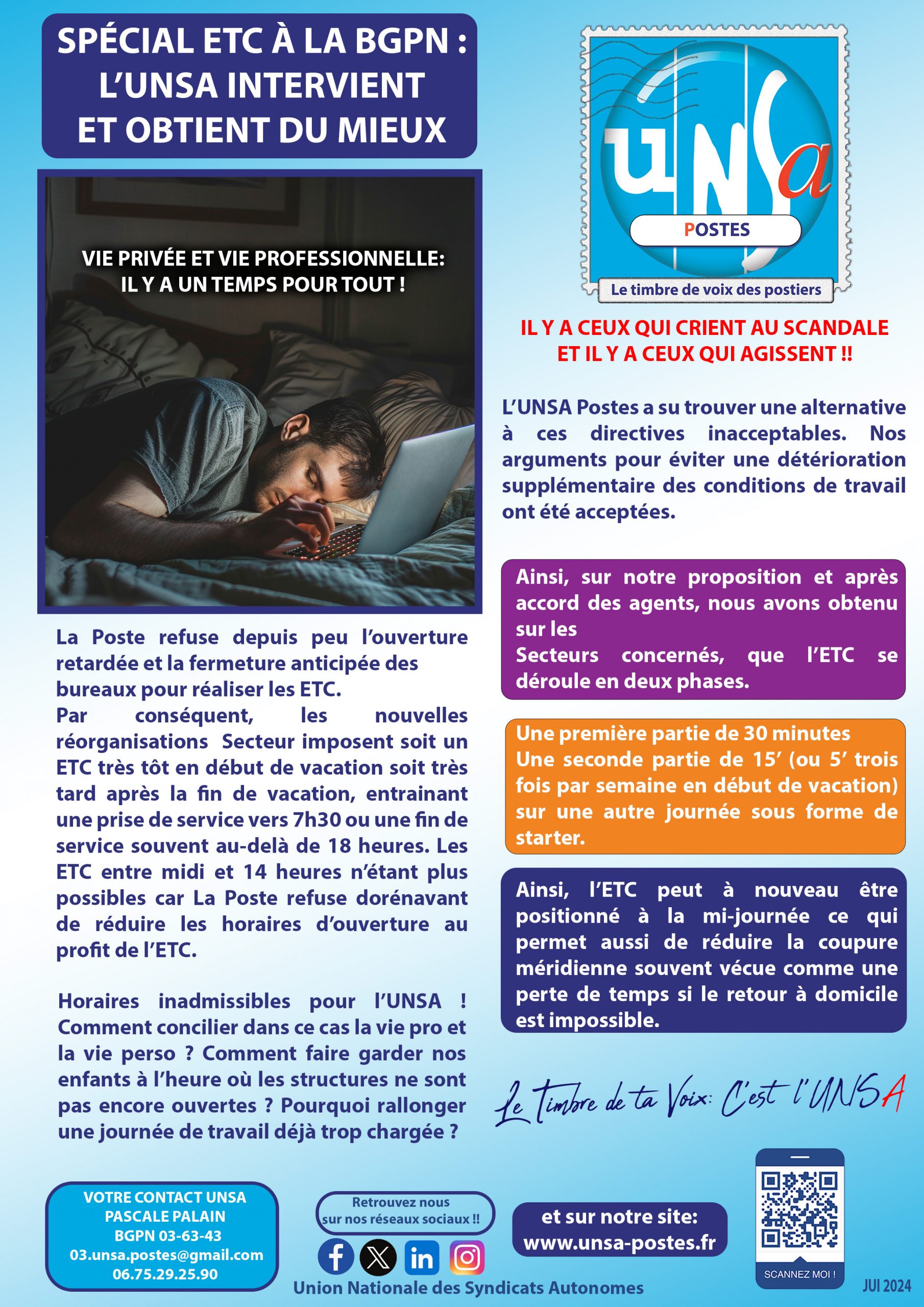 SPÉCIAL ETC À LA BGPN : L&rsquo;UNSA INTERVIENT ET OBTIENT DU MIEUX !