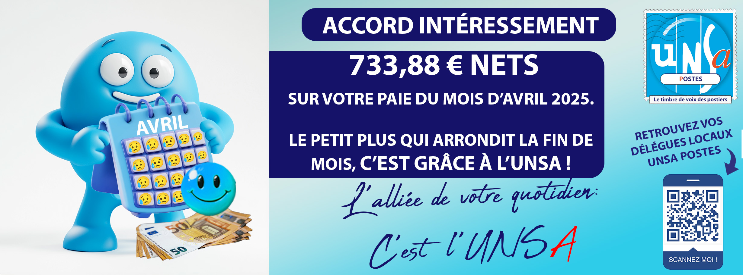 PRIME D&rsquo;INTERESSEMENT: MERCI L&rsquo;UNSA !